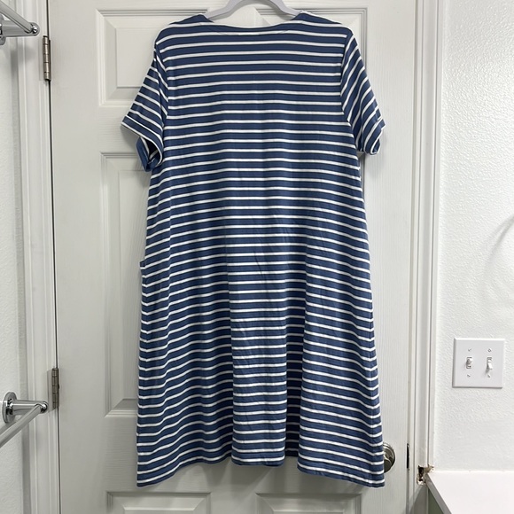 J. Jill cotton modal striped t-shirt dress - Picture 5 of 5